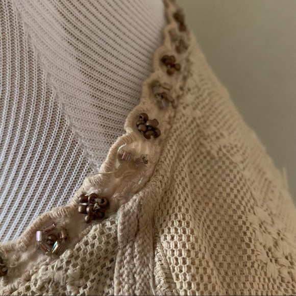 Free People Dolman Sleeve beaded oversized Top - Picture 11 of 12